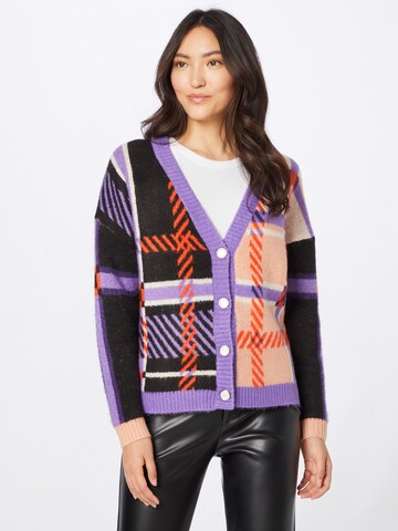 Derhy Knit Cardigan in Purple: front