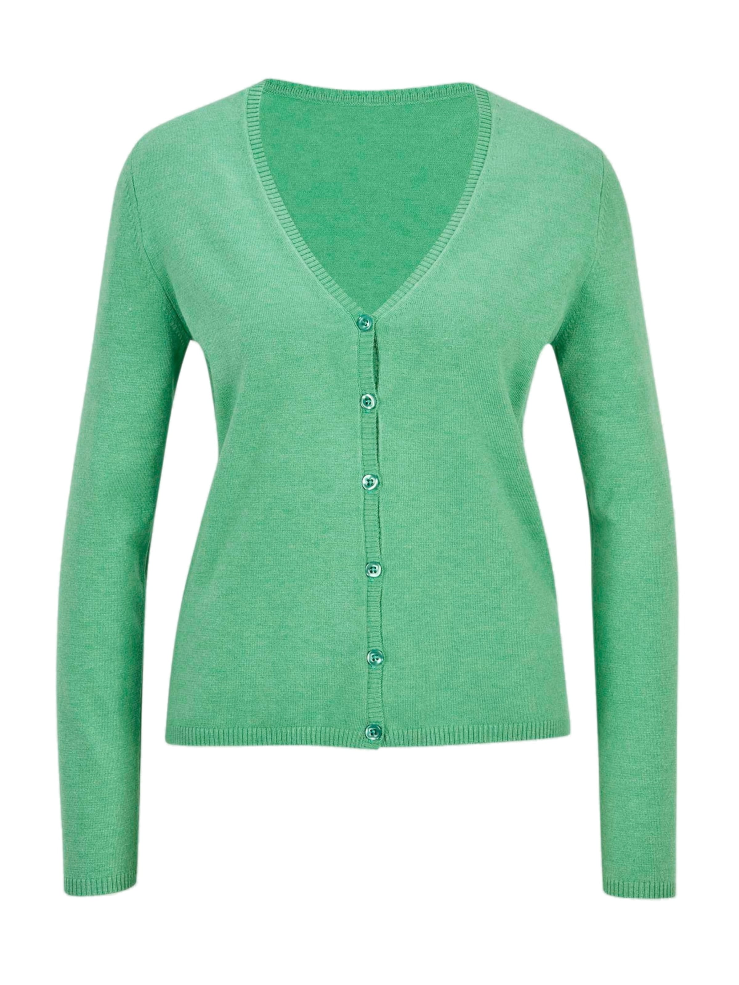 MADELEINE Strickjacke in Grün: Vorderseite