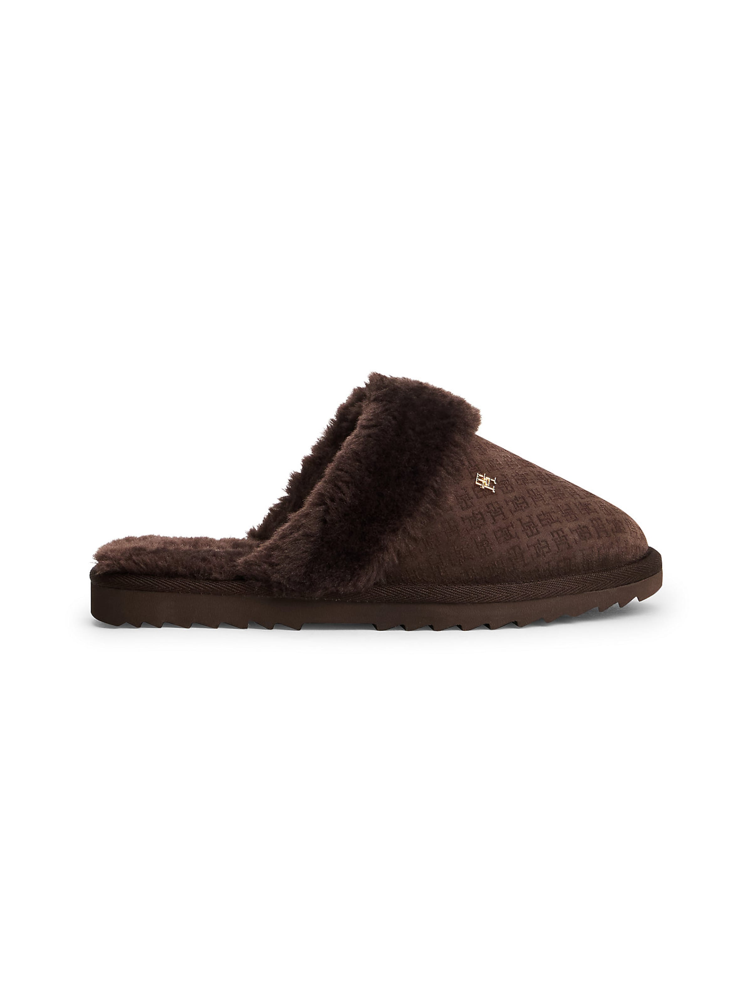 TOMMY HILFIGER Hausschuh in Braun