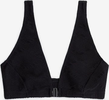 LOVJOI Triangle Bikini Top ' Lobelia ' in Black: front