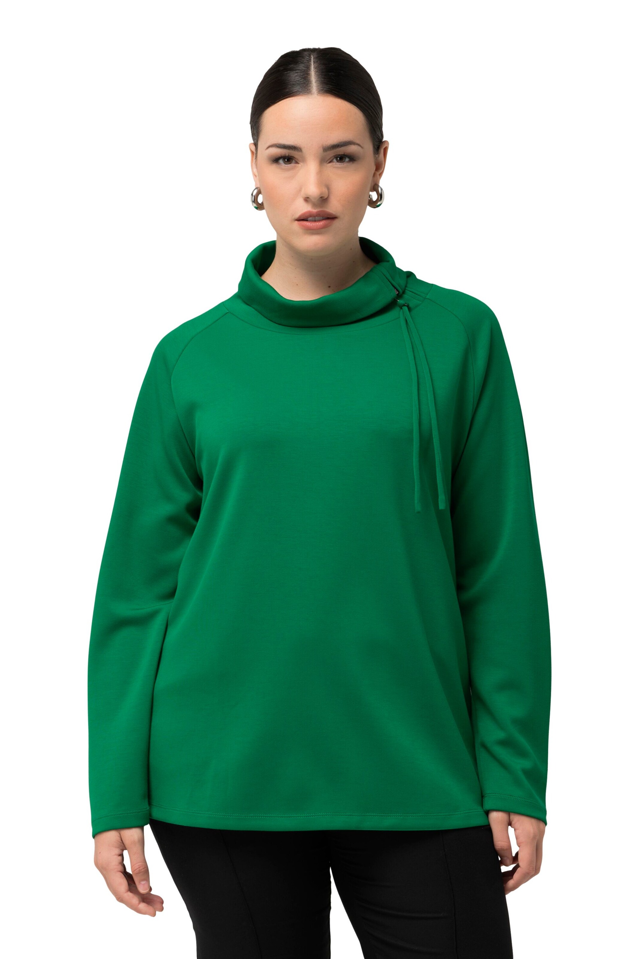 Ulla Popken Sweatshirt in Grün: Vorderseite