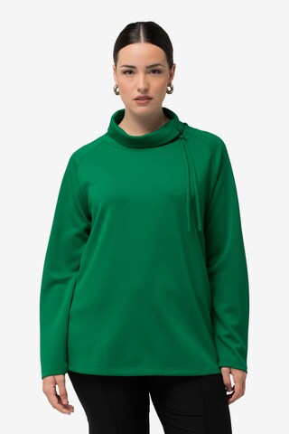 Sweat-shirt Ulla Popken en vert : devant