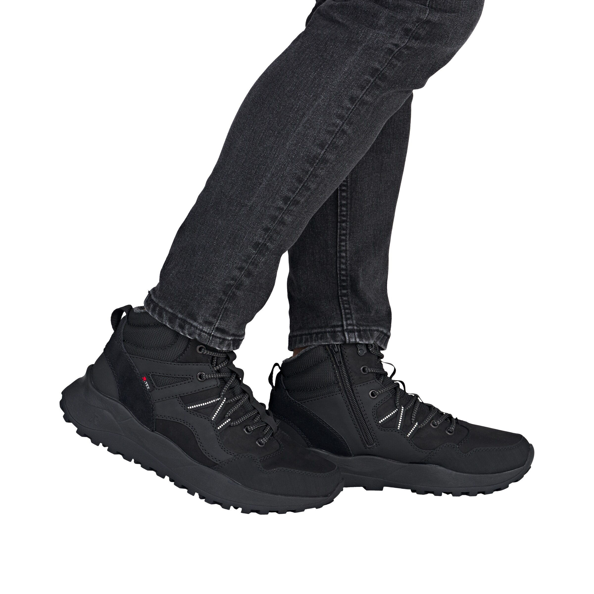 Bottes à lacets 'U1370' Rieker en noir