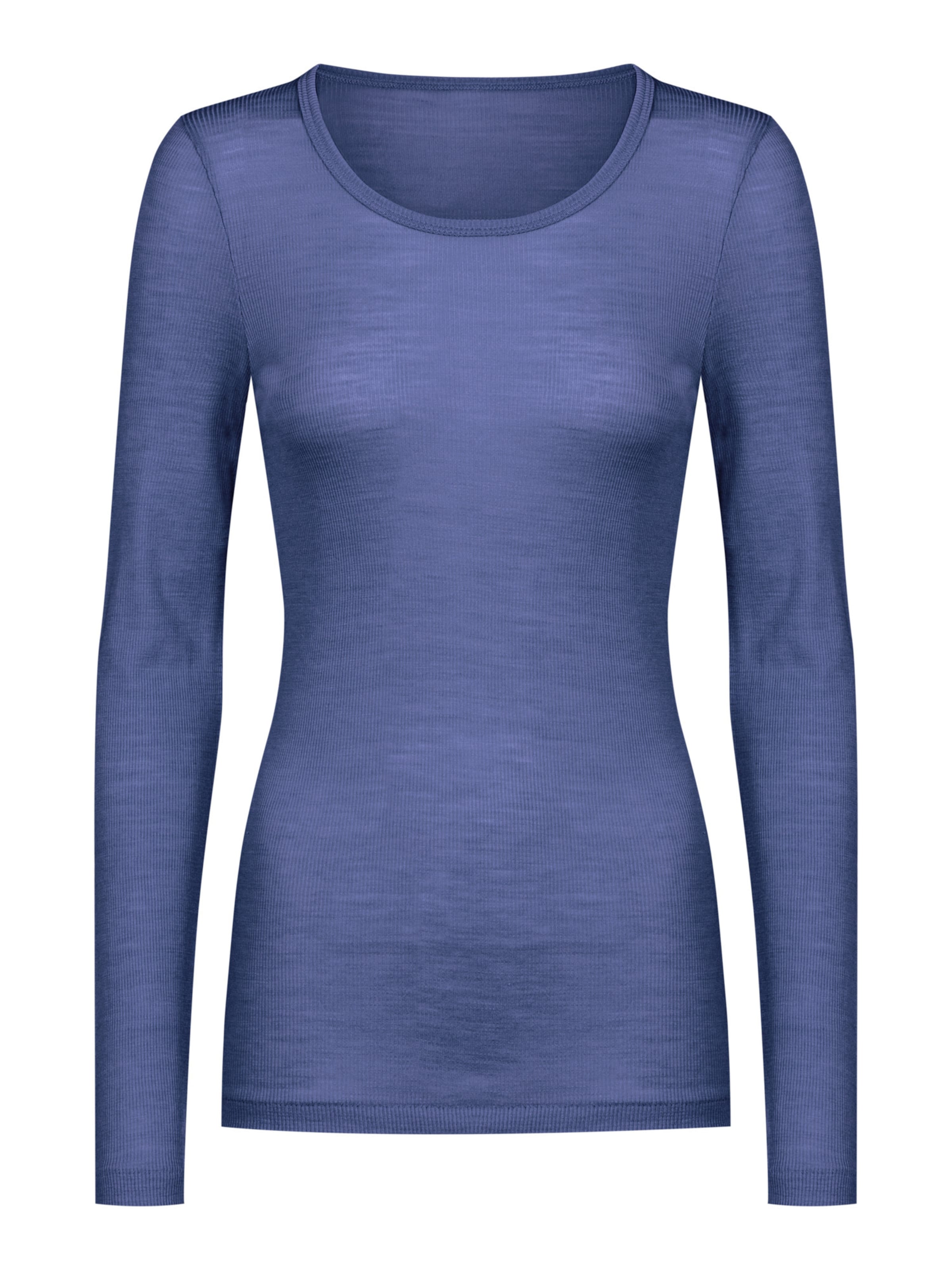 Mey Schlafshirt 'Wool Love' in Blau: Vorderseite