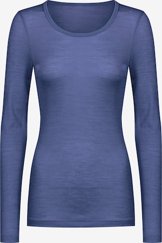 Mey Schlafshirt 'Wool Love' in Blau: Vorderseite