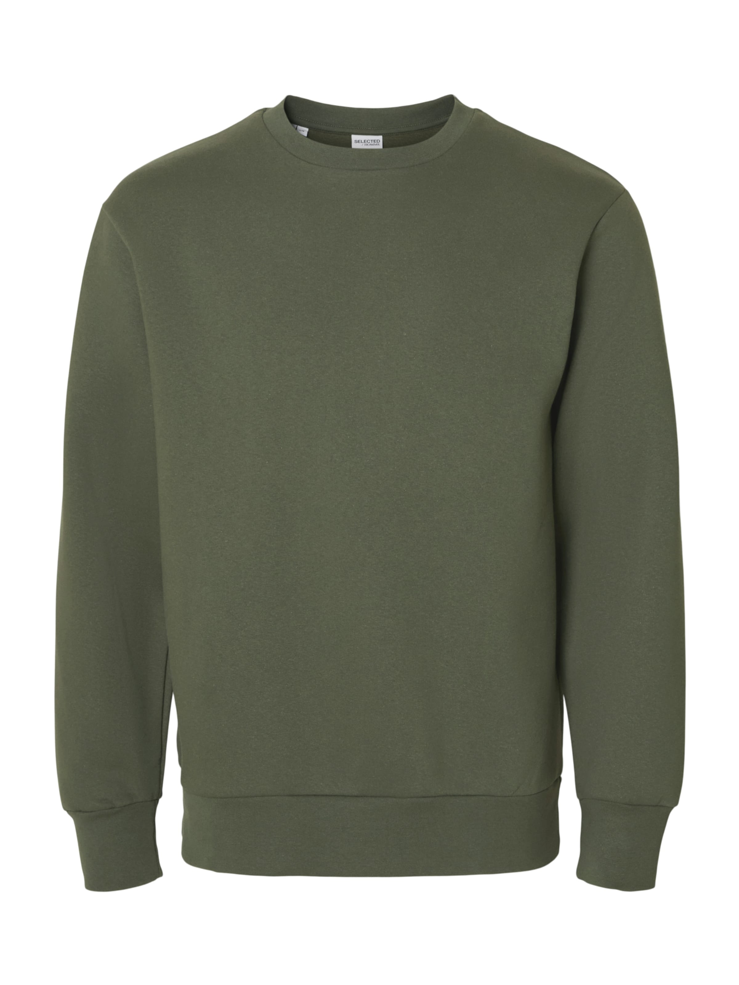 SELECTED Μπλούζα φούτερ 'SLHDAN' σε πράσινο: μπροστά