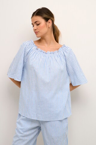 Cream Blouse 'Venta' in Blue: front