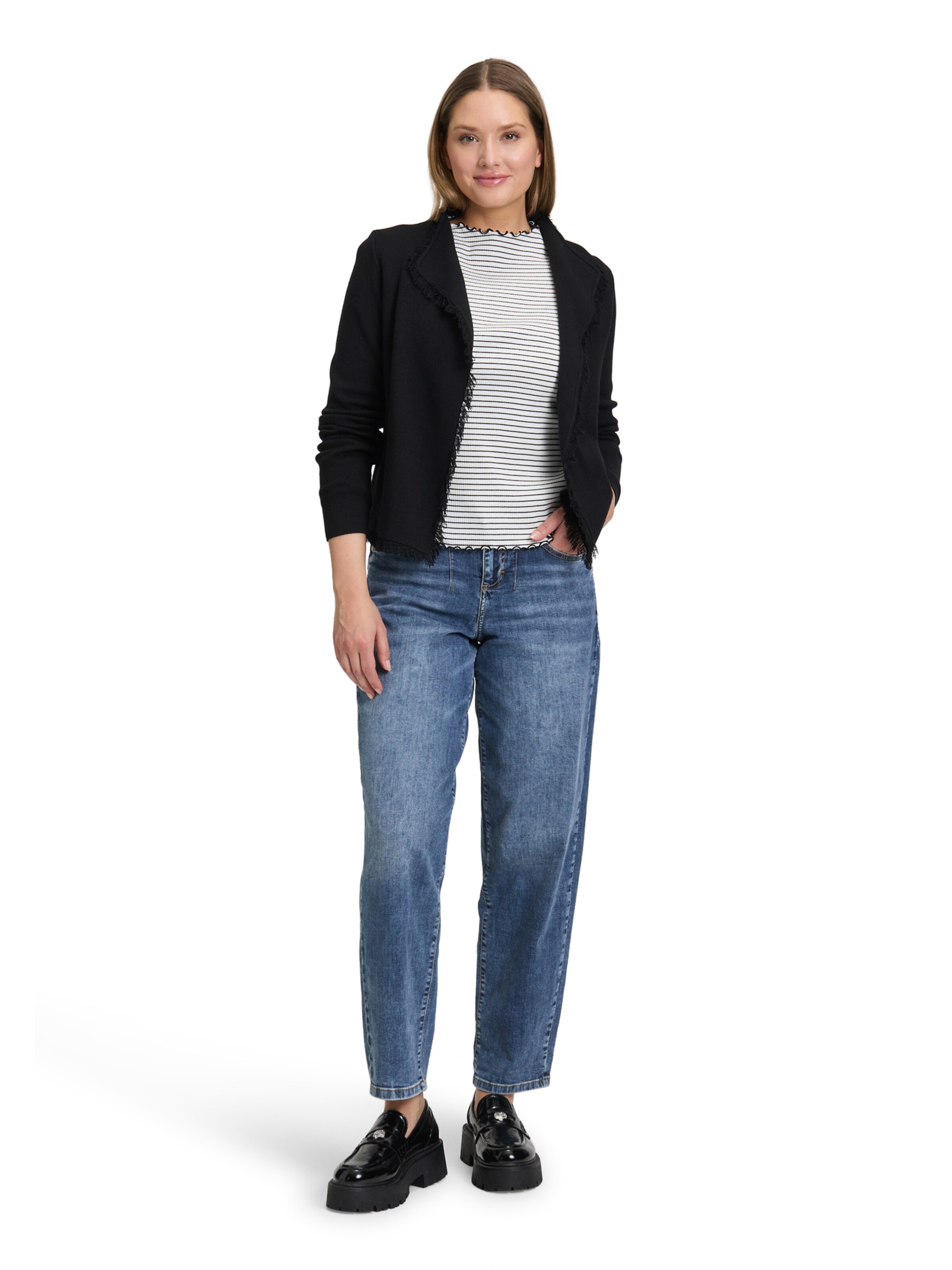 Cartoon Strickjacke in Schwarz