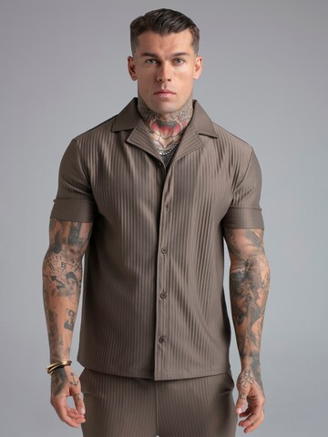 SikSilk Shirt in Brown: front