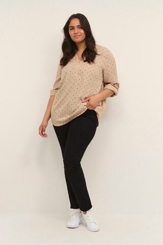 KAFFE CURVE Blouse 'Joy' in Beige