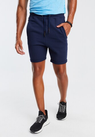 Leif Nelson Slimfit Shorts 'LN-8316' in Blau