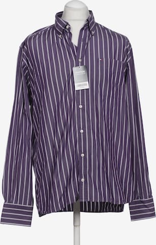 TOMMY HILFIGER Button Up Shirt in XL in Purple: front