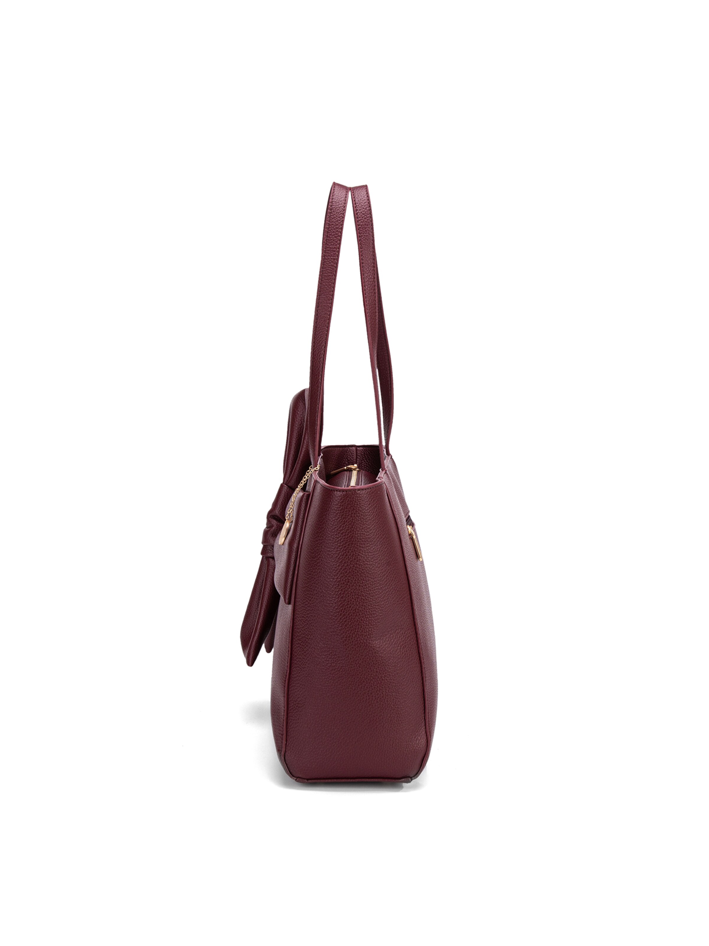 Borsa a spalla 'Borsa a Spalla Donna Velvetine Elite - Pelle Vegana PU con Fiocco' di Diana&Co. in rosso