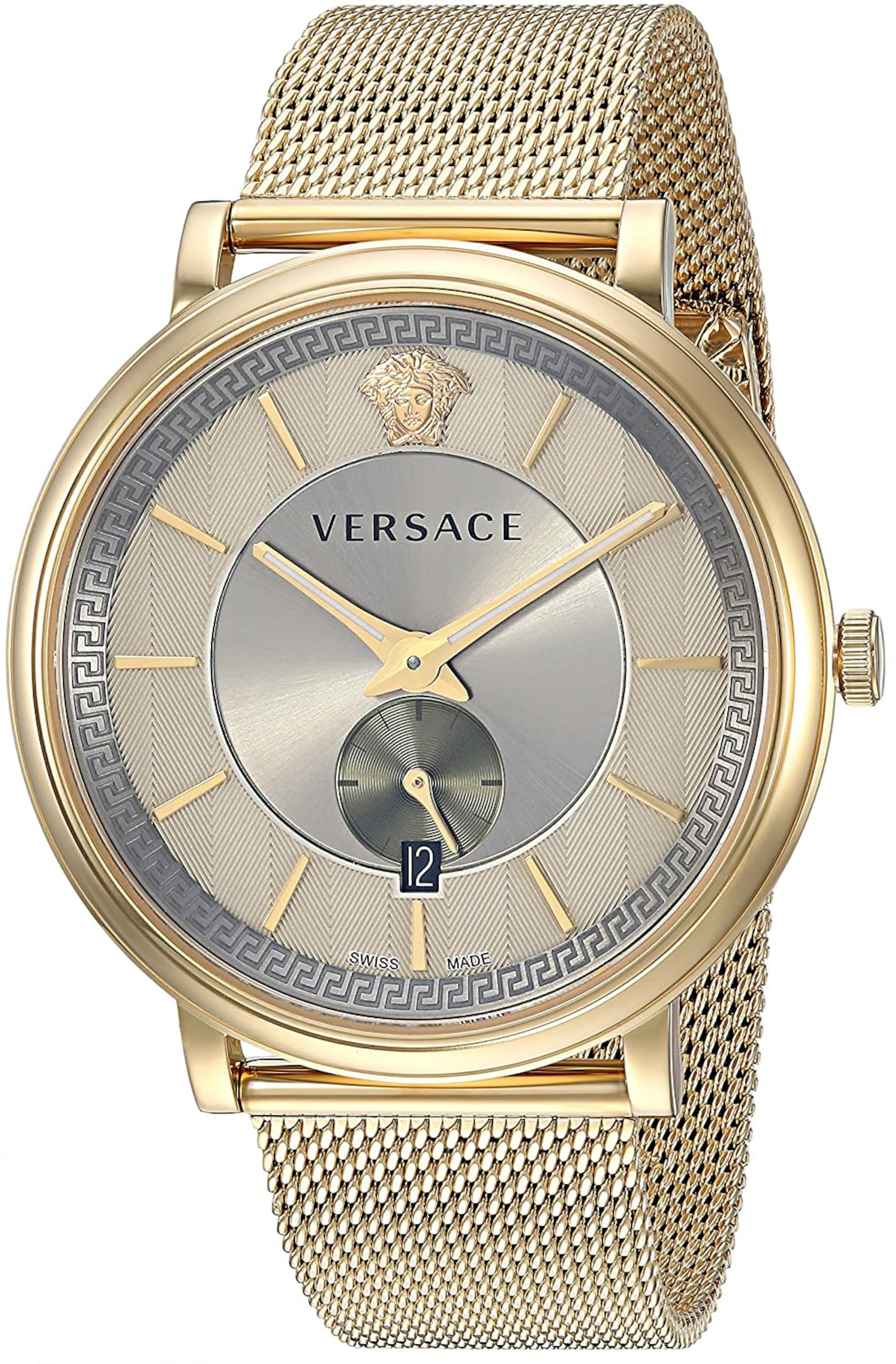 VERSACE Analoguhr ’V-Circle' in Gold: Vorderseite