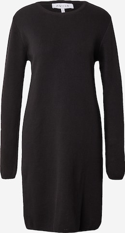 NU-IN Stickad klänning i svart: framsida