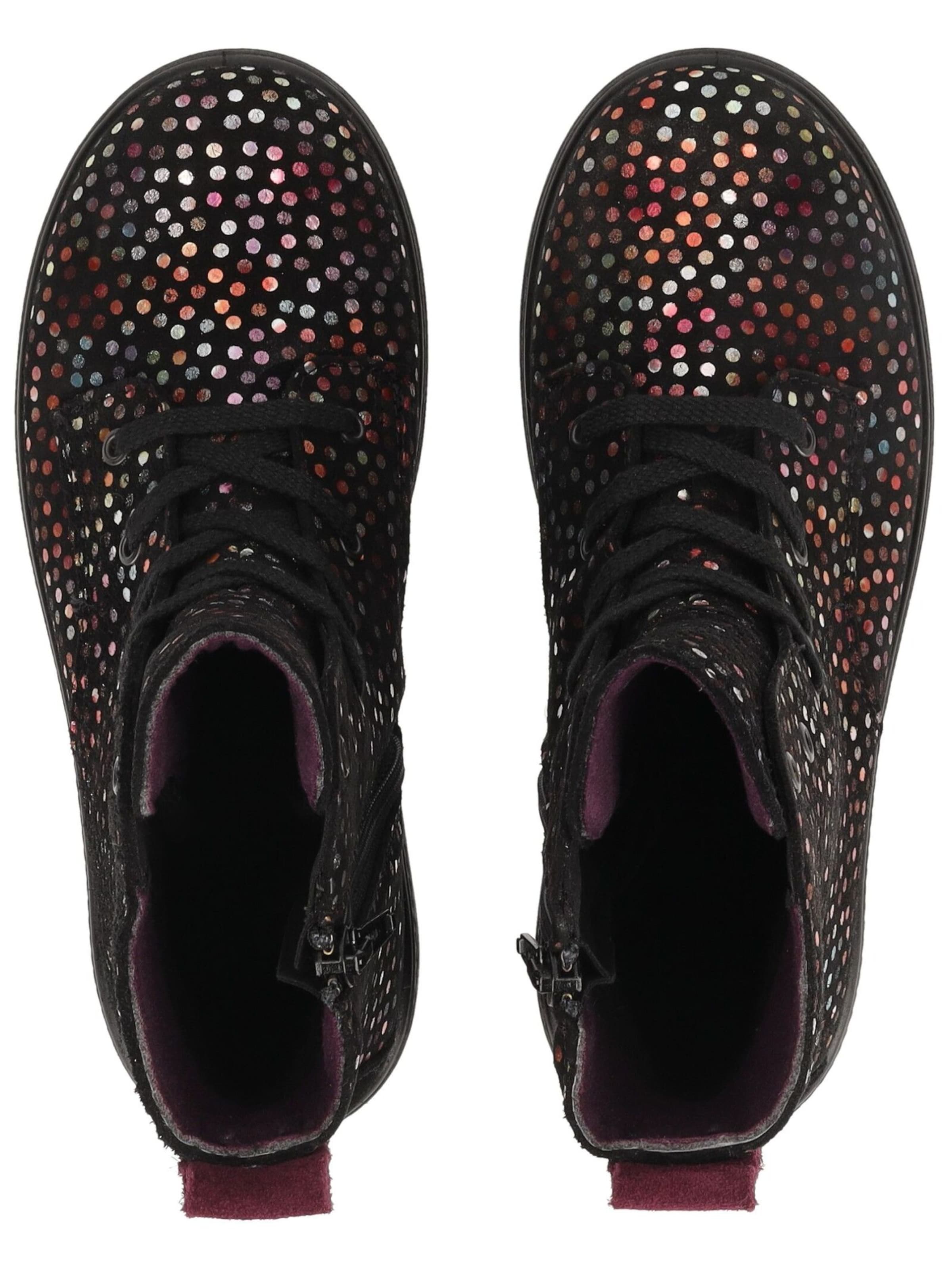RICOSTA Lace-Up Ankle Boots in Black