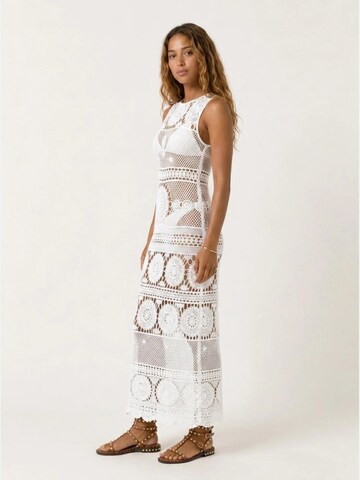 Miss June Jurk 'Robe Longue Angel' in Wit