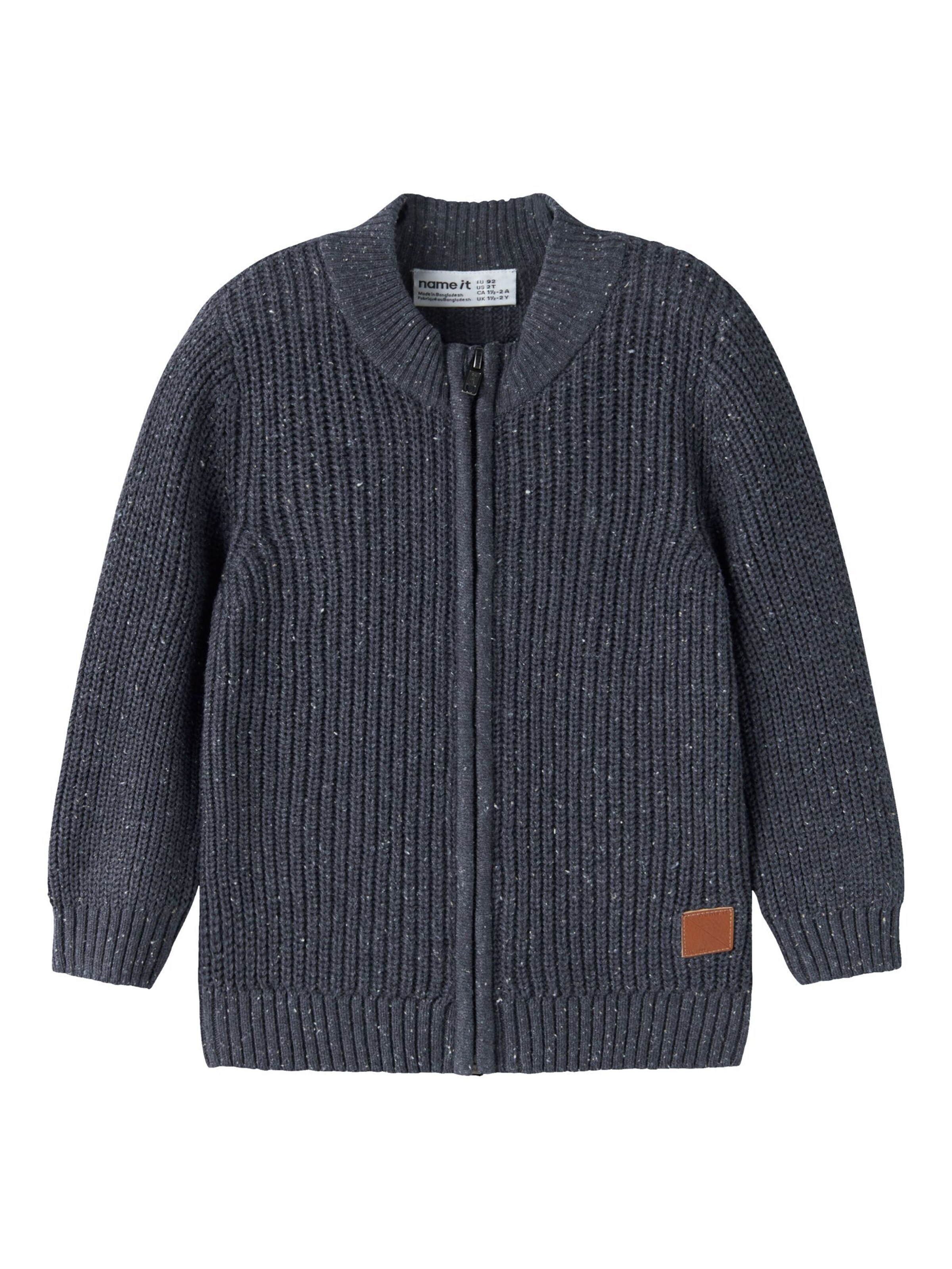 NAME IT Gebreid vest in Blauw: voorkant