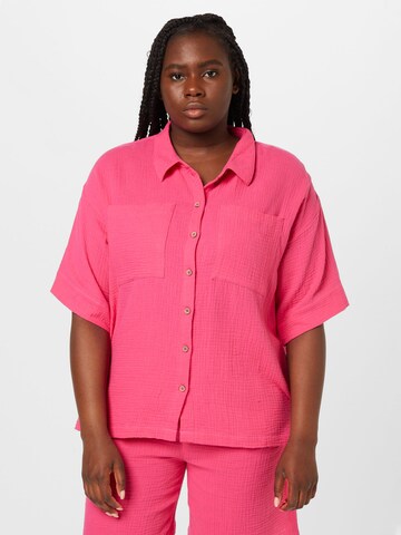 ONLY Carmakoma - Blusa 'Theis' em rosa: frente