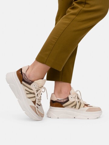 PS Poelman Platform trainers 'Jana' in Brown