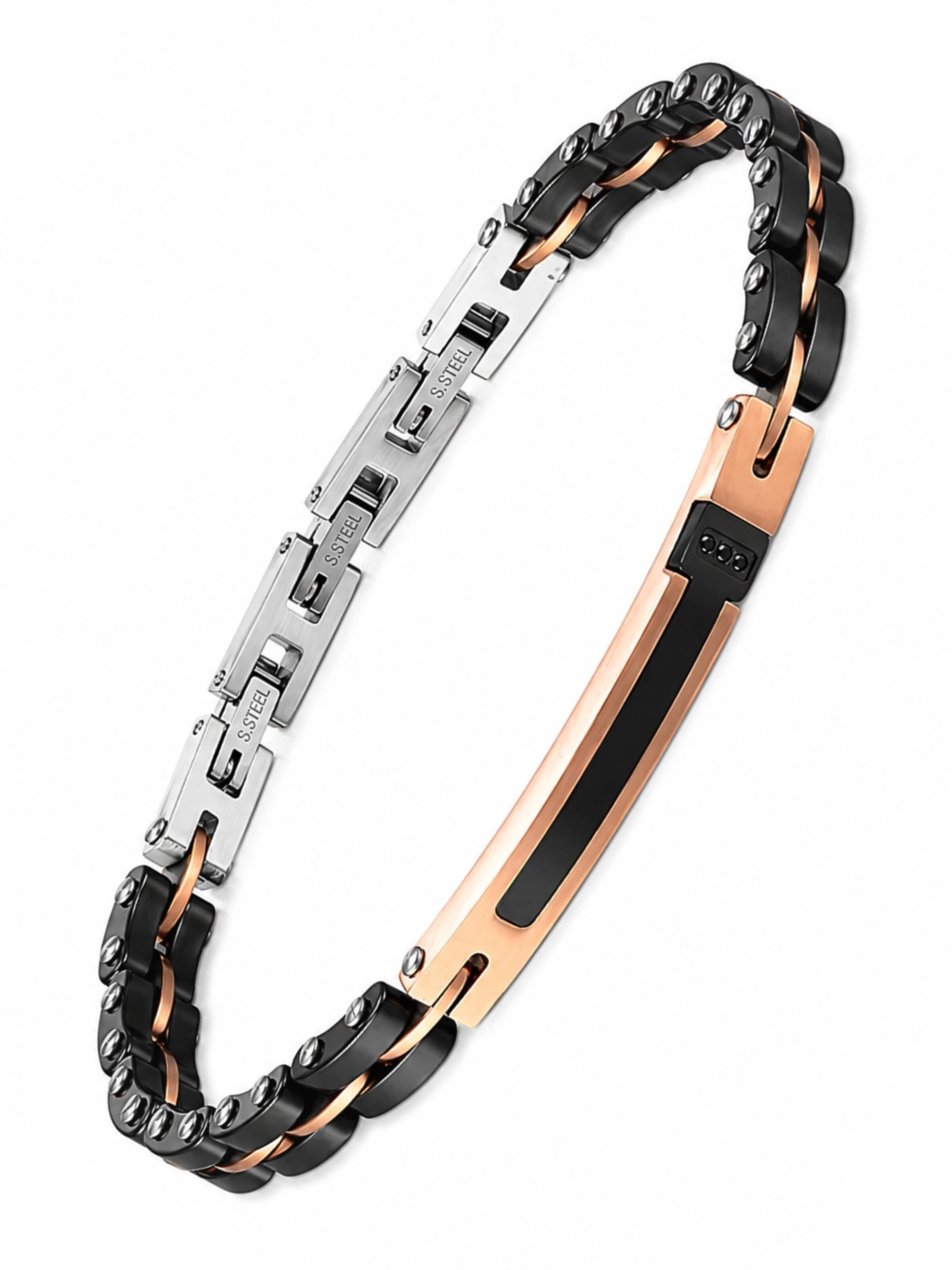 UNIQAL Armband 'TRECCIA' in Goud: voorkant
