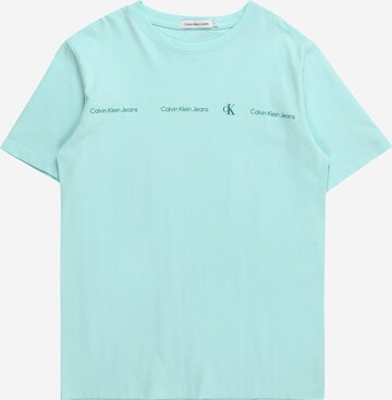 T-Shirt Calvin Klein Jeans en bleu : devant