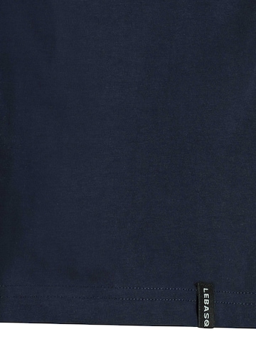 LEBASQ Shirt 'Davis V Neck Long Fit' in Blue