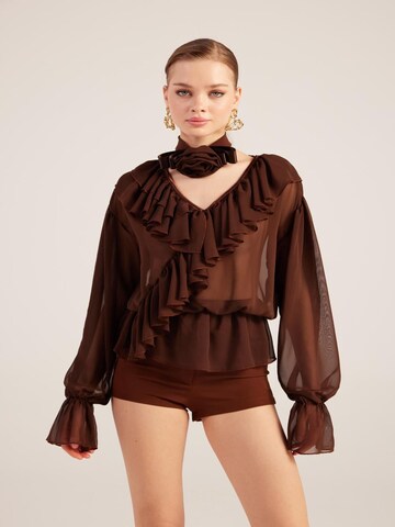Chemisier HOLLY LOLLY en marron