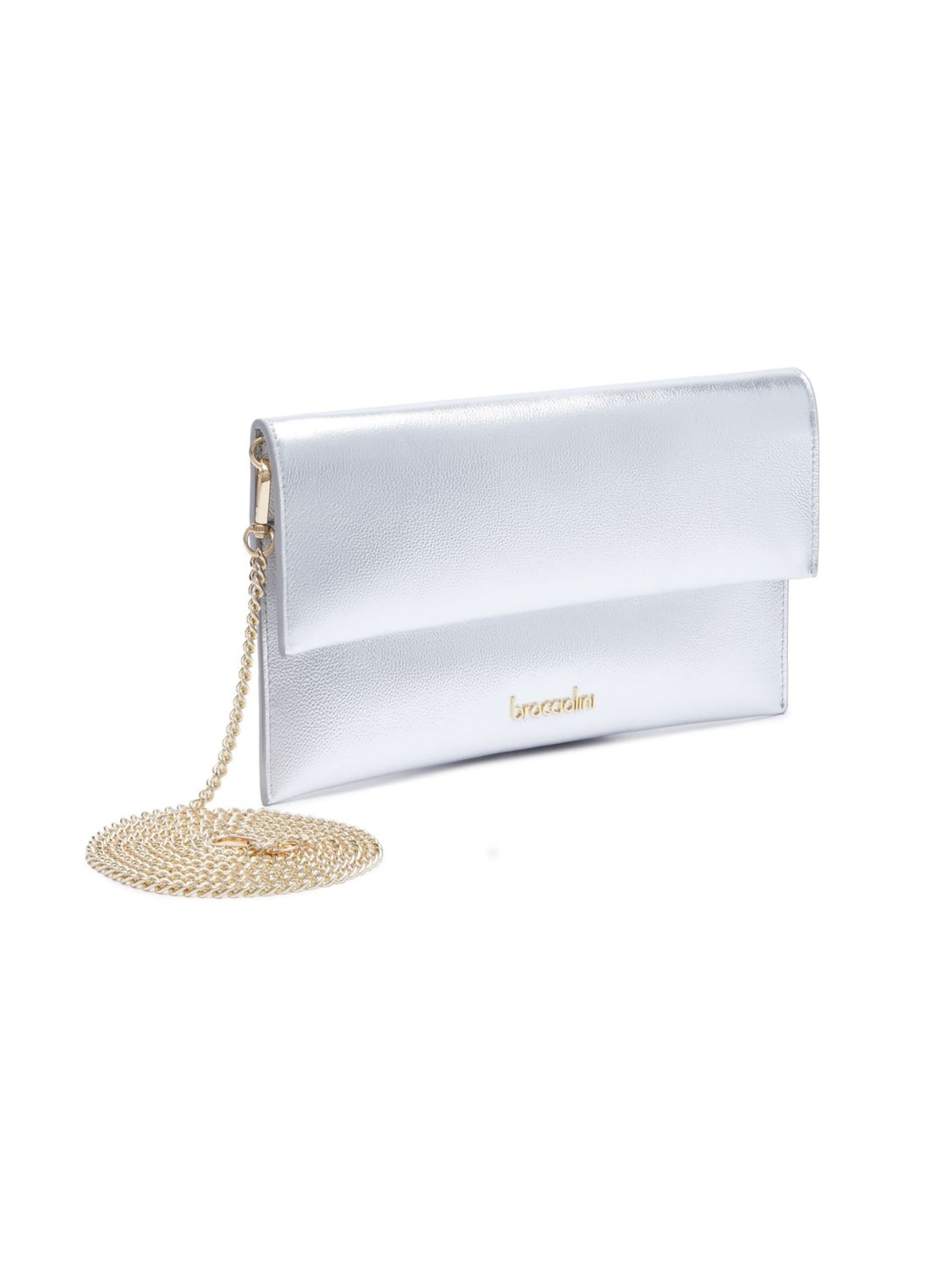 Poche ventrale 'Jinny Leather' Braccialini en argent