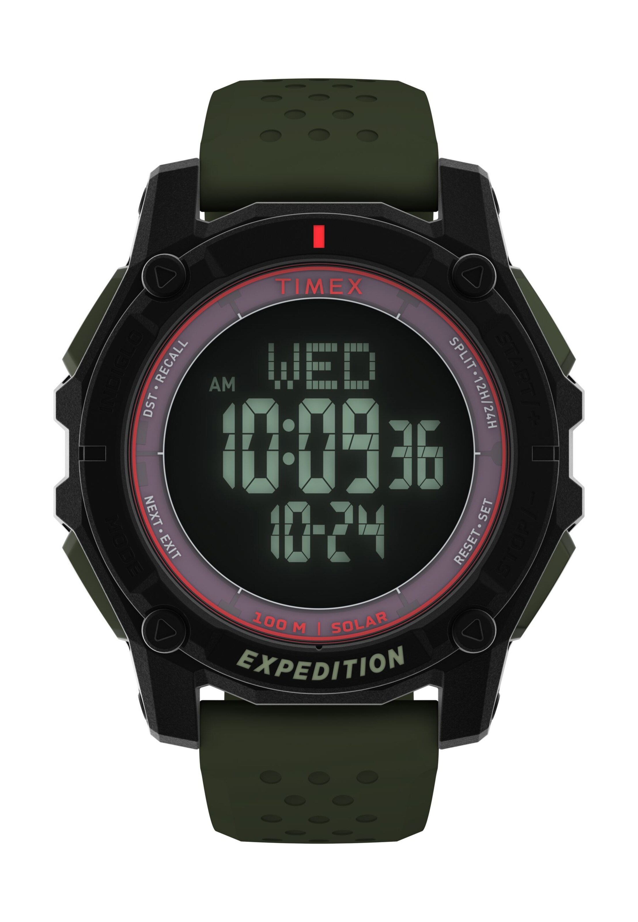 TIMEX Digitaluhr 'Expedition Ridge Solar' in Grün: Vorderseite