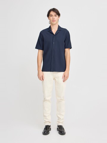 Casual Friday Comfort fit Overhemd ' CFARCHER knitted ' in Blauw