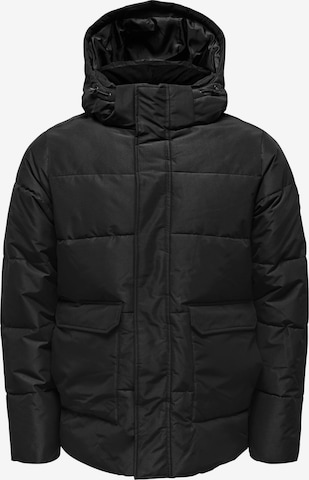 Only & Sons Winter Jacket 'Carl' in Black: front