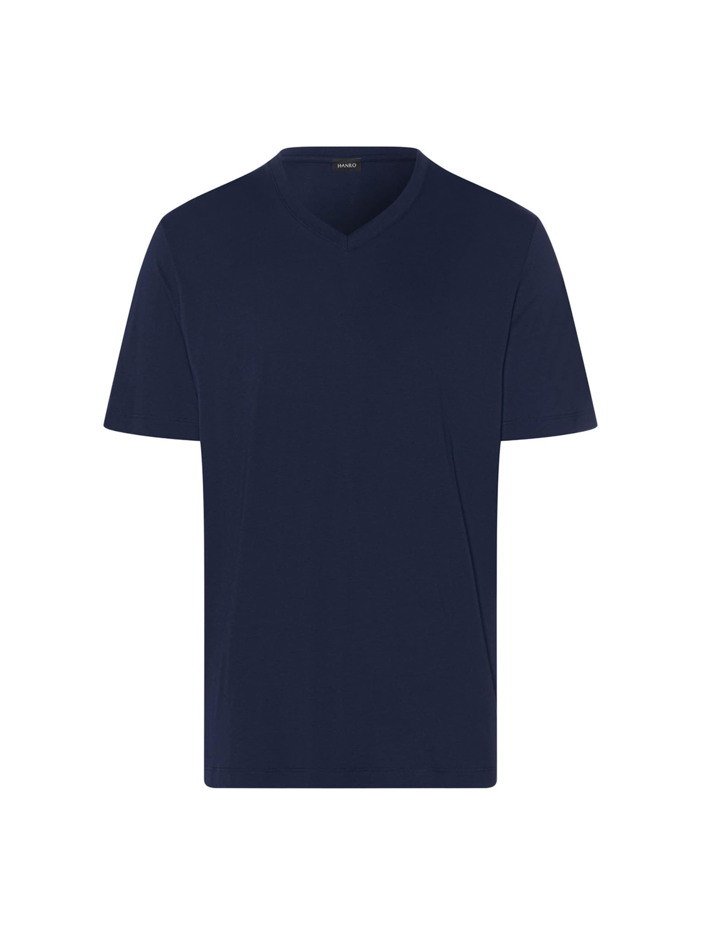Hanro Shirt ' Night & Day ' in Blue: front
