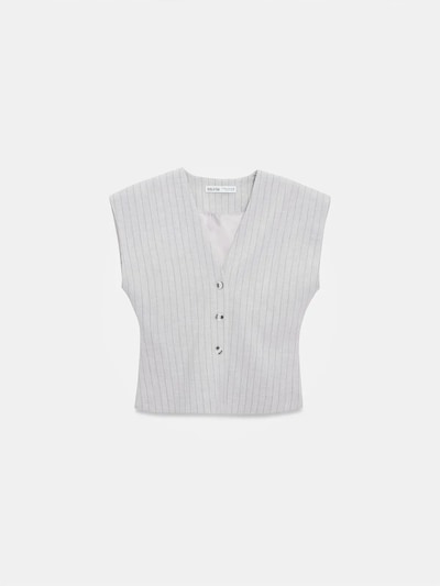 Dilvin Gilet en S en gris clair / gris foncé, Vue avec produit