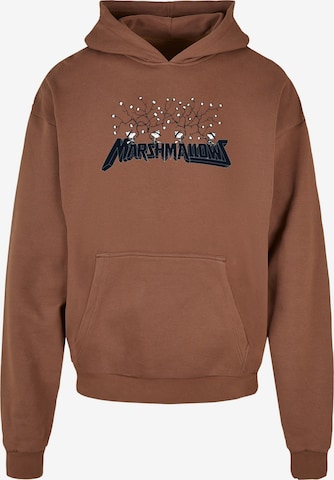 Merchcode Sweatshirt 'Peanuts - Marshmallows' in Braun: predná strana