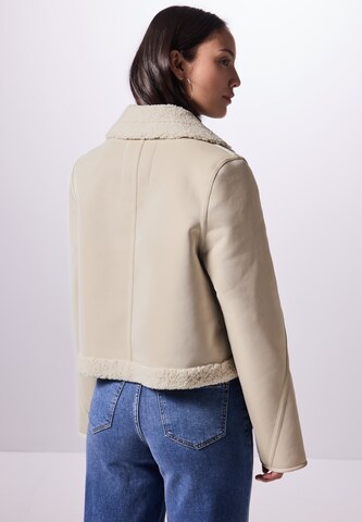 Street One Studio Faux Shearling Jacket in Beige