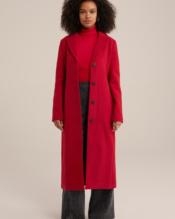 WE Fashion Between-seasons coat in Red: front