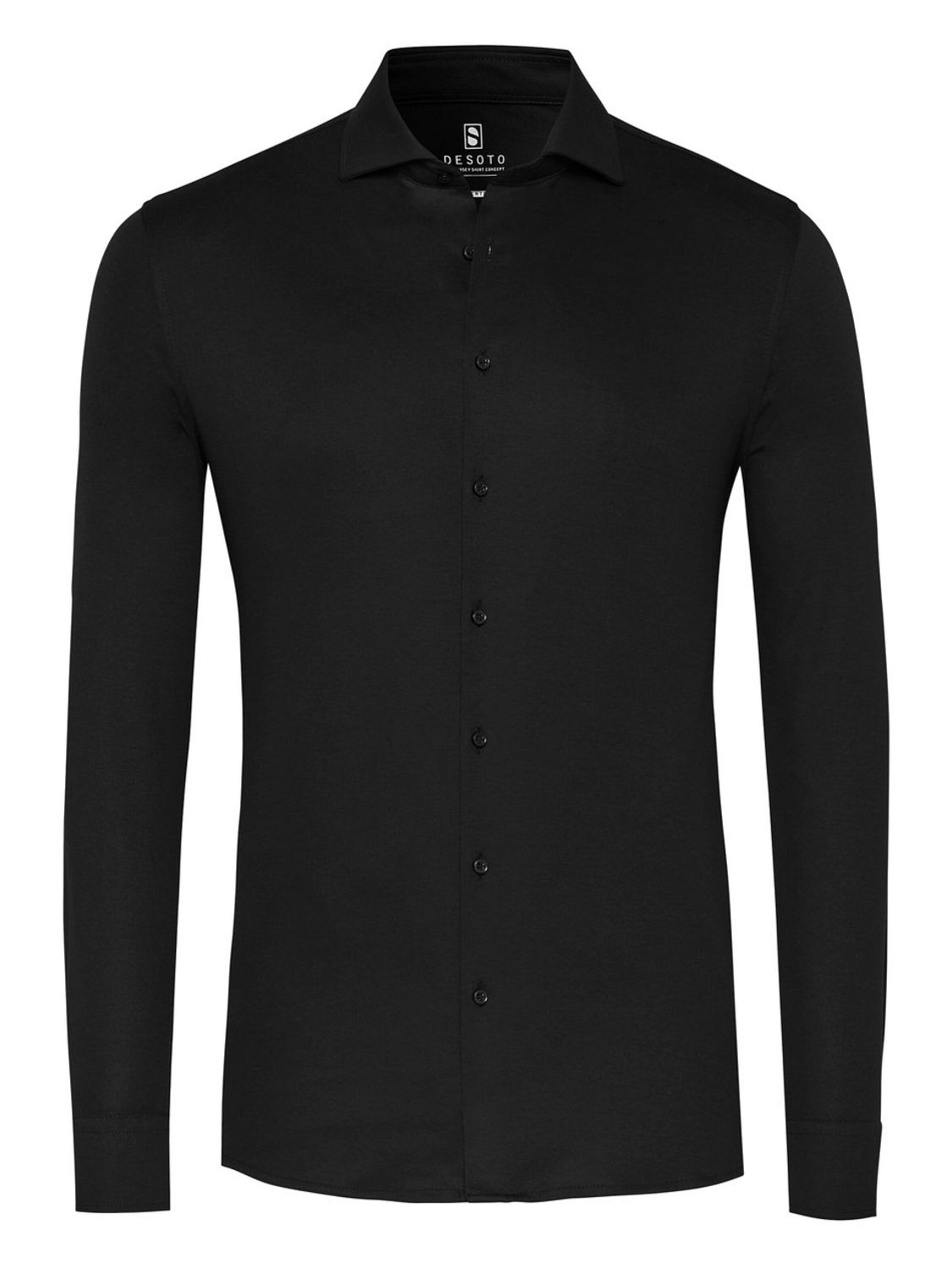 DESOTO Slim Fit Hemd‌‌‌‌‌ in Schwarz: Vorderseite