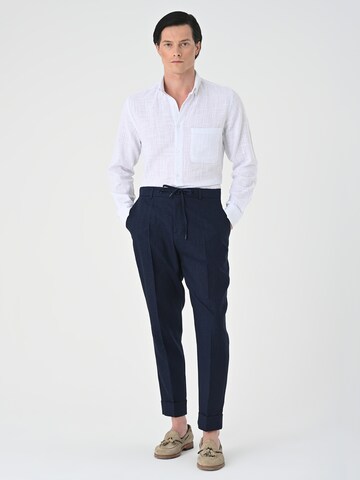 Antioch Slim fit Trousers with creases in Blue