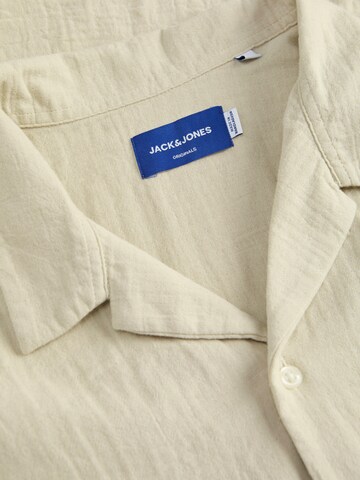 JACK & JONES Comfort fit Button Up Shirt 'JOREASTER' in Beige