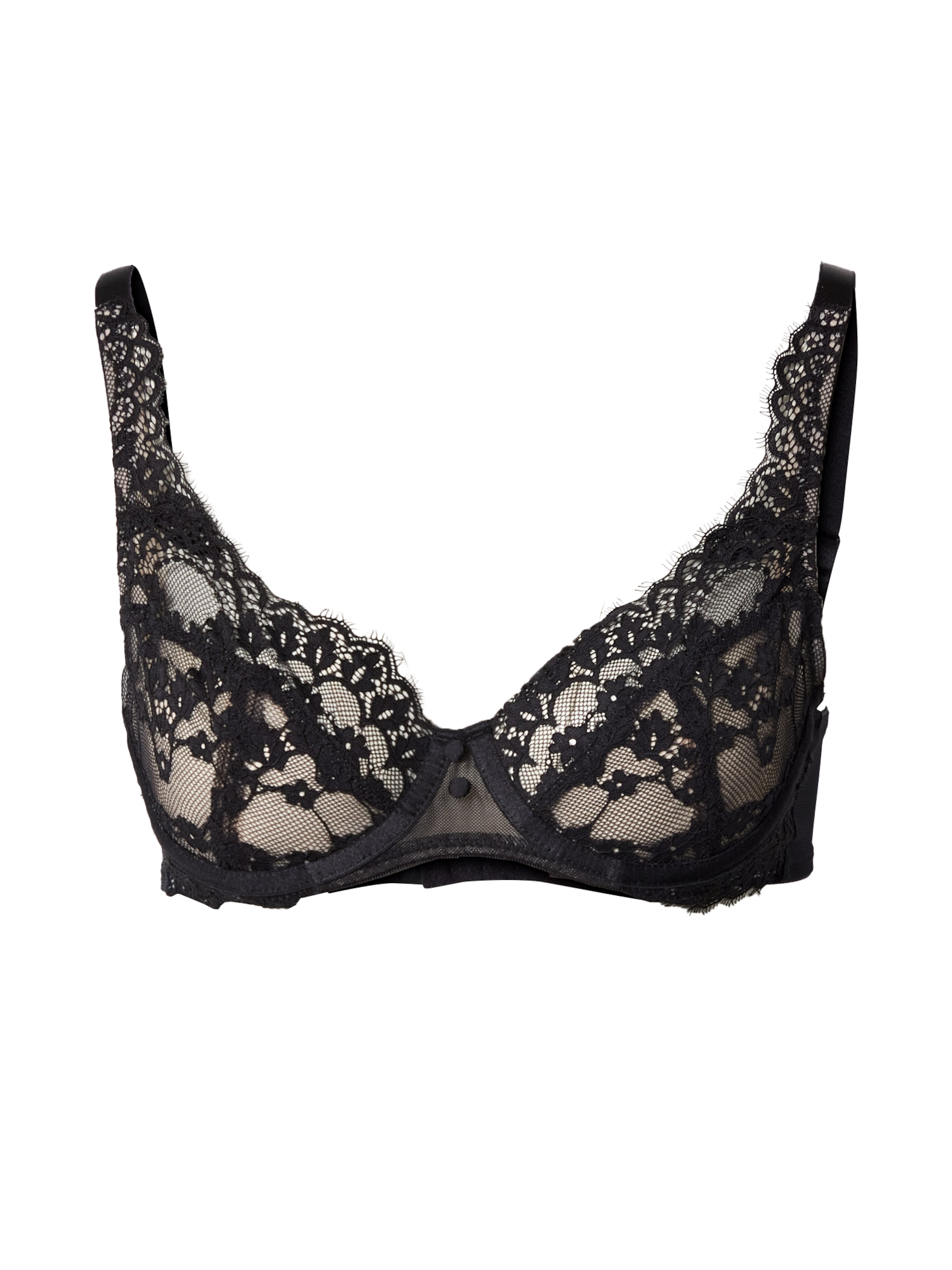 Hunkemöller Triangle Bra 'Daisy' in Black: front