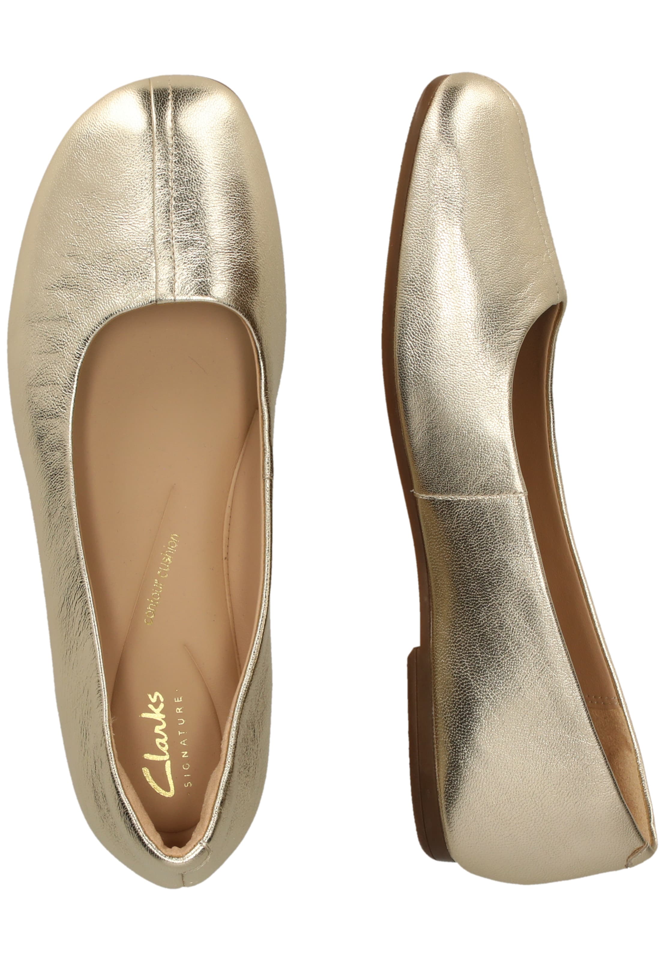 CLARKS Ballerina 'Livia' in Gold