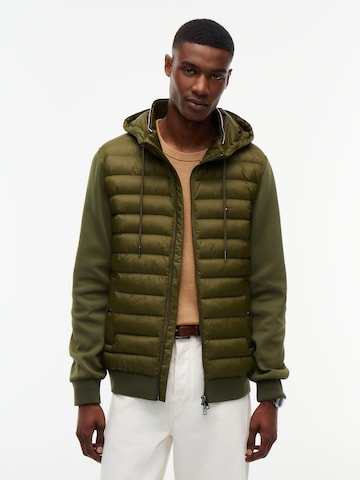 Giacca di felpa di TOMMY HILFIGER in verde: frontale