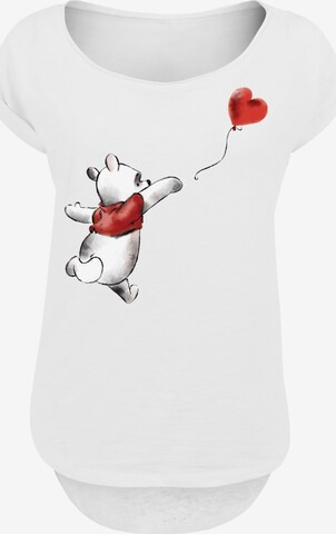 F4NT4STIC Shirt 'Disney Winnie The Pooh Winnie & Balloon' in White: front