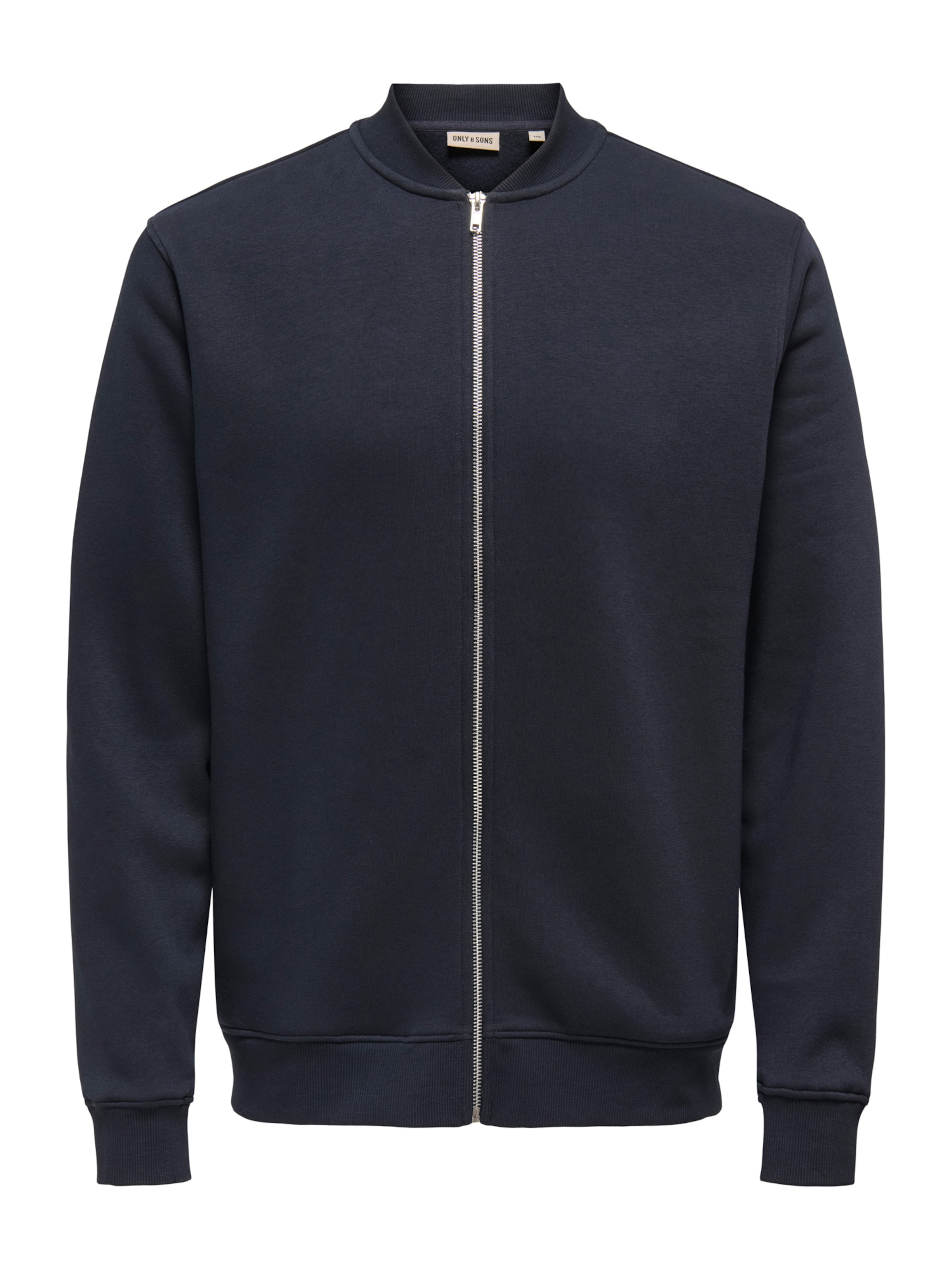 Only & Sons - Sudadera con cremallera 'ONSCeres' en negro: frente