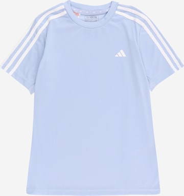 mėlyna ADIDAS SPORTSWEAR Sportiniai marškinėliai 'Train Essentials Aeroready 3-Stripes -Fit': priekis