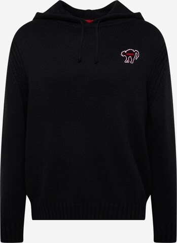 HUGO Sweater 'Scuud' in Black: front