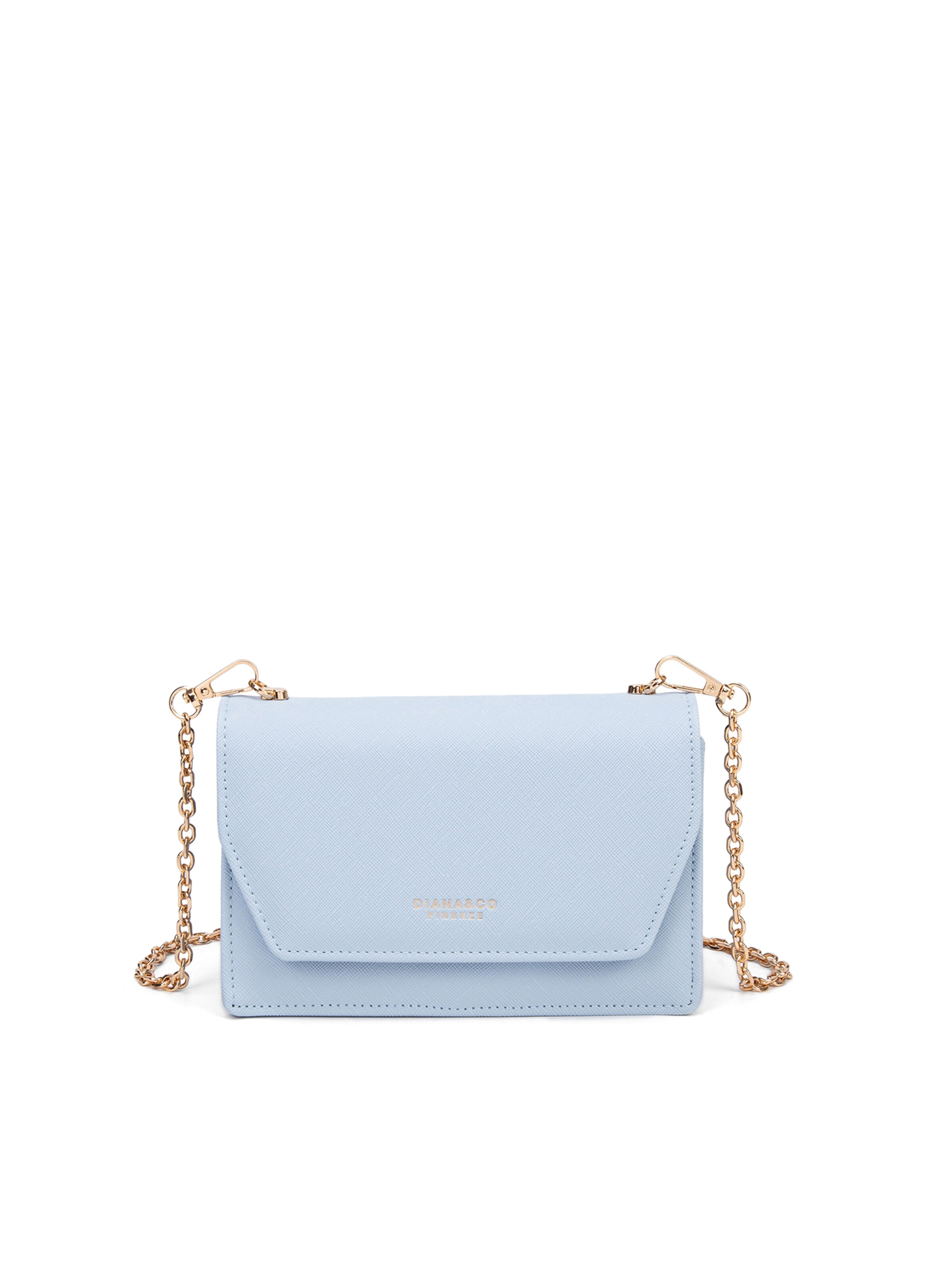 Borsa a tracolla 'Borsa a Tracolla Donna Diana&Co Poliestere Bottone Magnetico Tracolla Catena Rimovibile' di Diana&Co. in blu: frontale