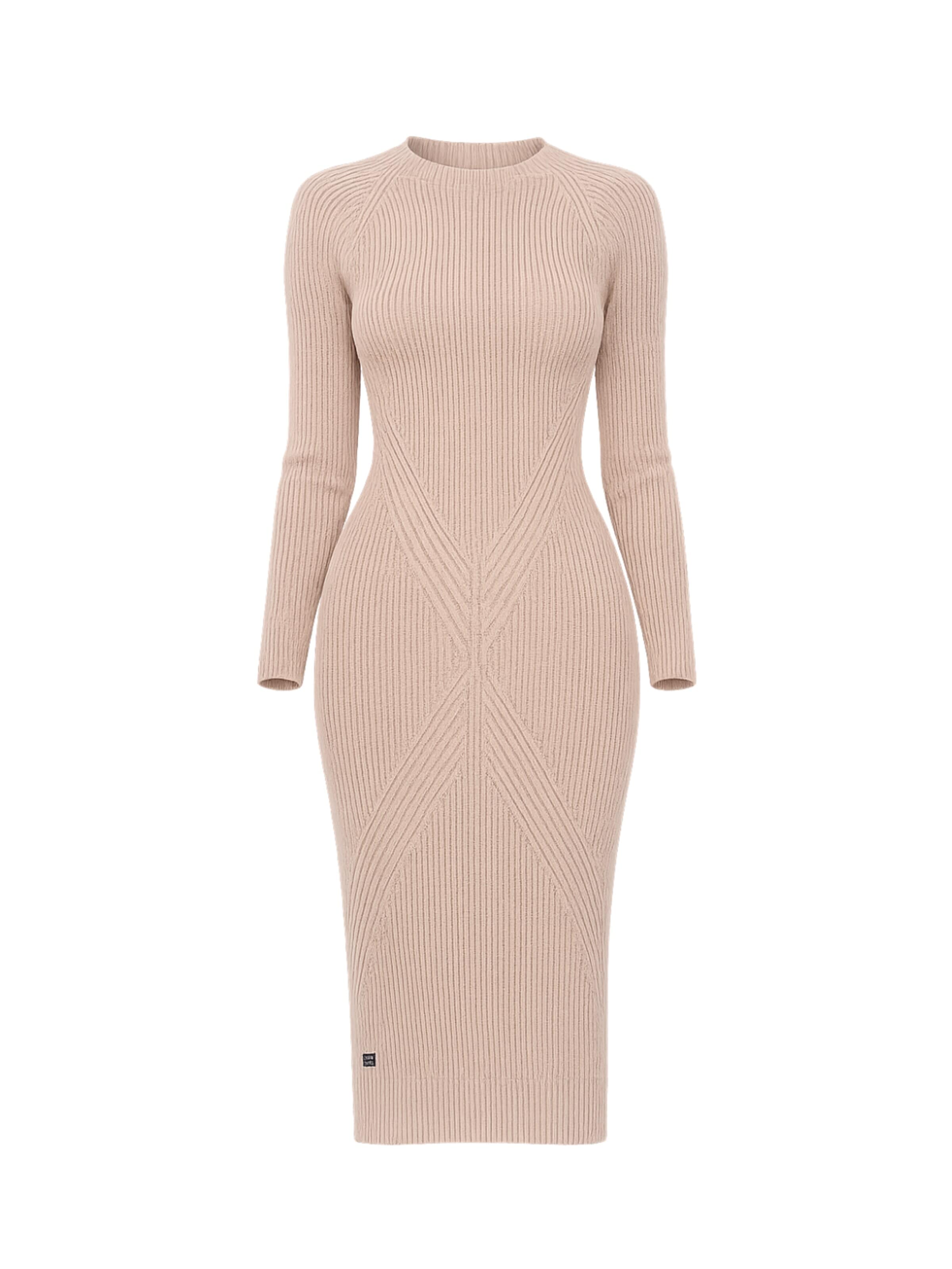 Süel knitwear - Vestido de punto 'Gabi' en beige: frente