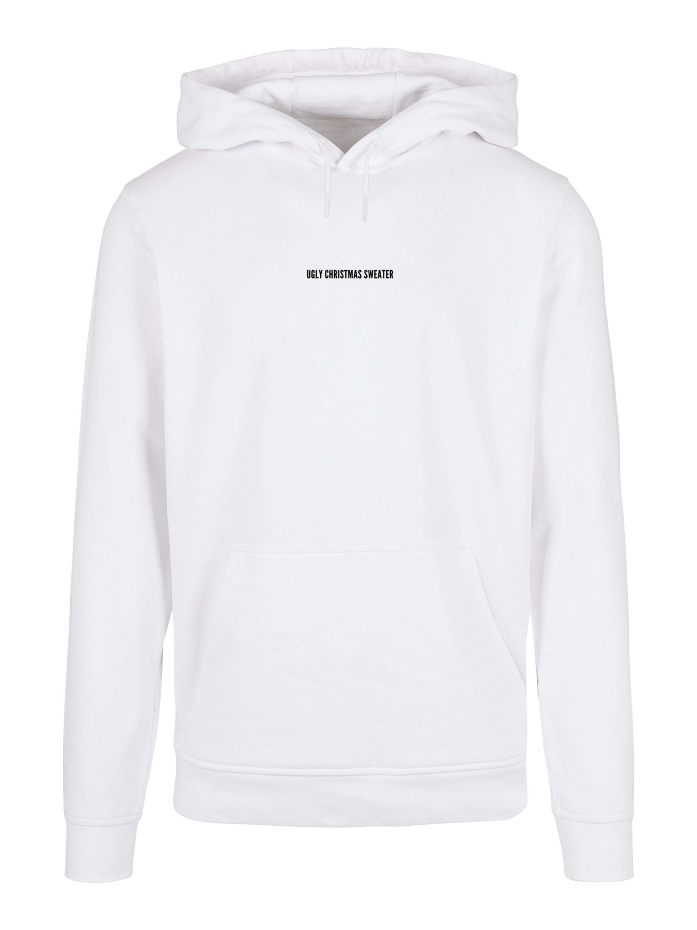 Sweat-shirt 'ugly christmas' F4NT4STIC en blanc : devant